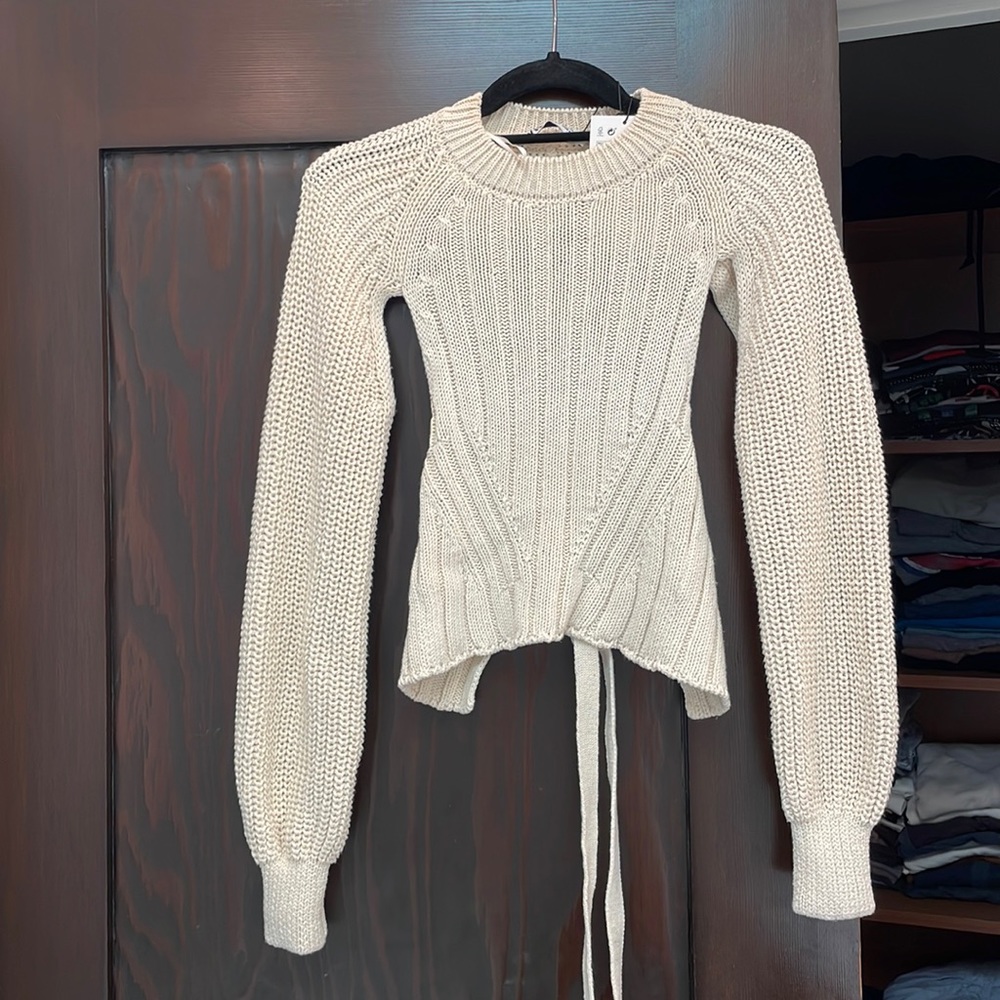 Zara cream open back sweater